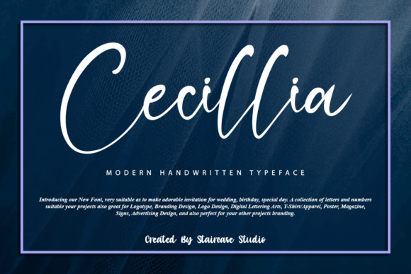 Cecillia: A Delicate Script Font for Digital Branding
