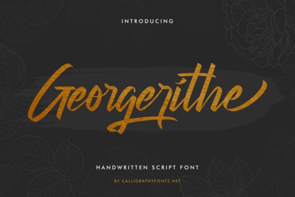 Georgerithe: A Handwritten Font for Modern Editorial Design