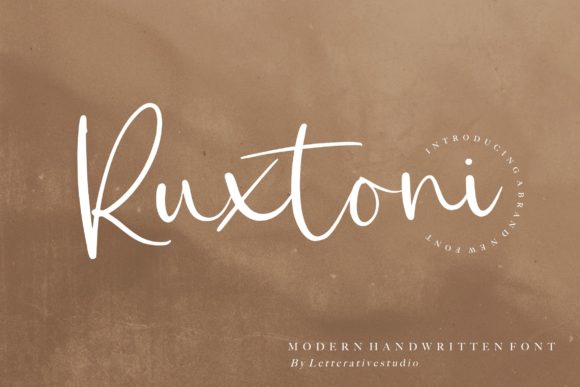 Ruxtoni: A Handwritten Font for Editorial Design